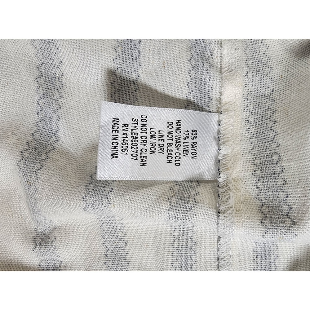 Monteau Los Angeles Shift Dress Womens Large Striped Linen Blend Sleeveless Boho - Picture 8 of 8